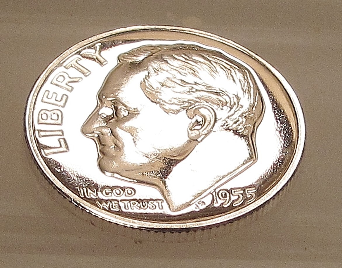 1955 Gem  Proof  "EYE CANDY" Dime 90% Silver Blazing Luster  # 303 ~ 8
