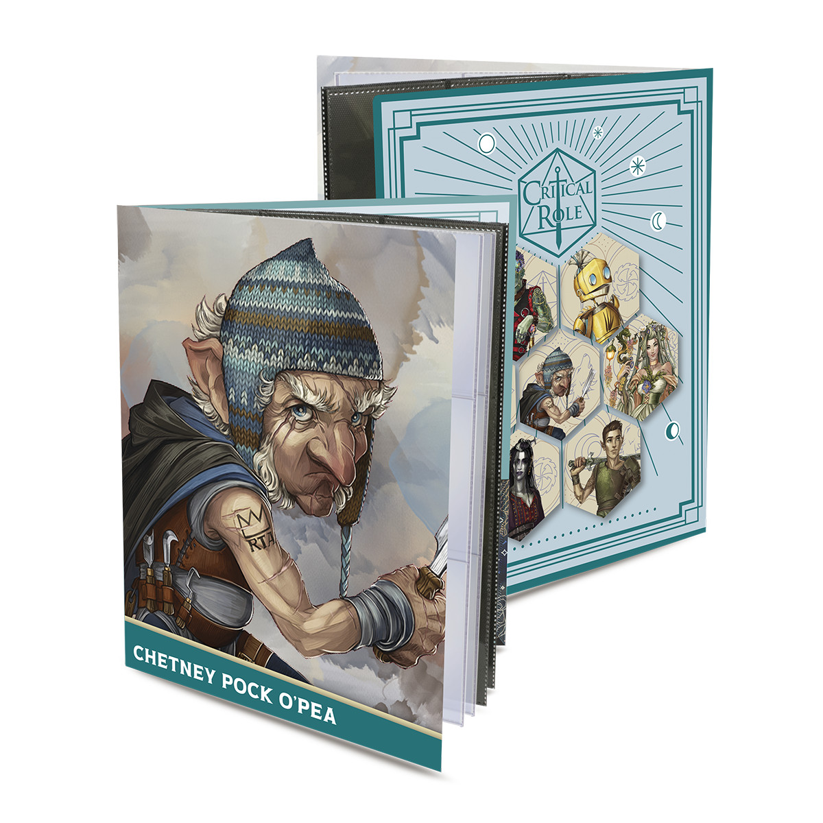 Critical Role Bells Hells Chetney Pock O'Pea RPG Folio with Stickers