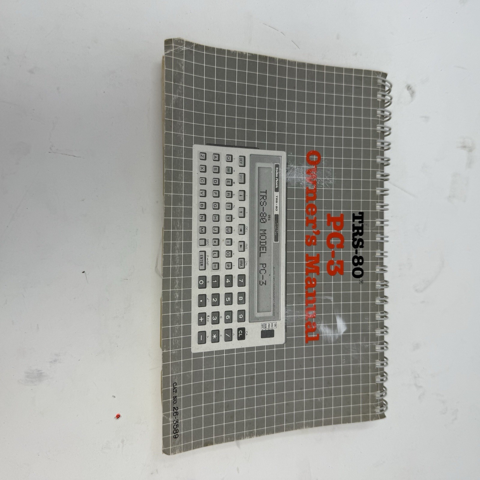 TRS-80 Pocket Computer Model PC-3 Owners Manual Catalog Number 26-3589
