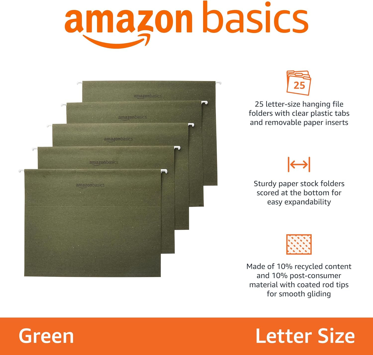 Hanging Organizer File Folders for Efficient Filing, Sturdy, Adjustable Tabs, Le