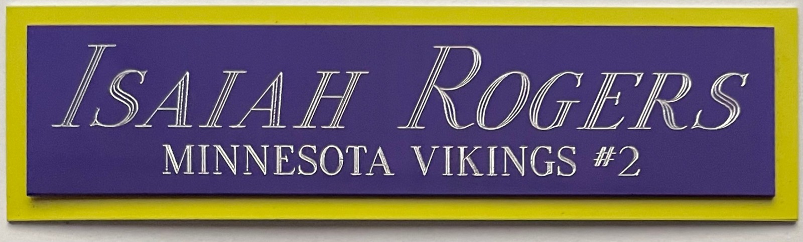ISAIAH ROGERS VIKINGS NAMEPLATE AUTOGRAPHED SIGNED FOOTBALL-HELMET-JERSEY-PHOTO