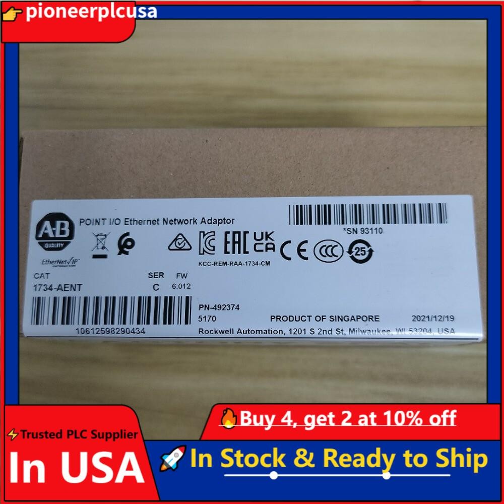 Factory Sealed AB 1734-AENT / C POINT I/O Ethernet Network Adaptor US Free Tax