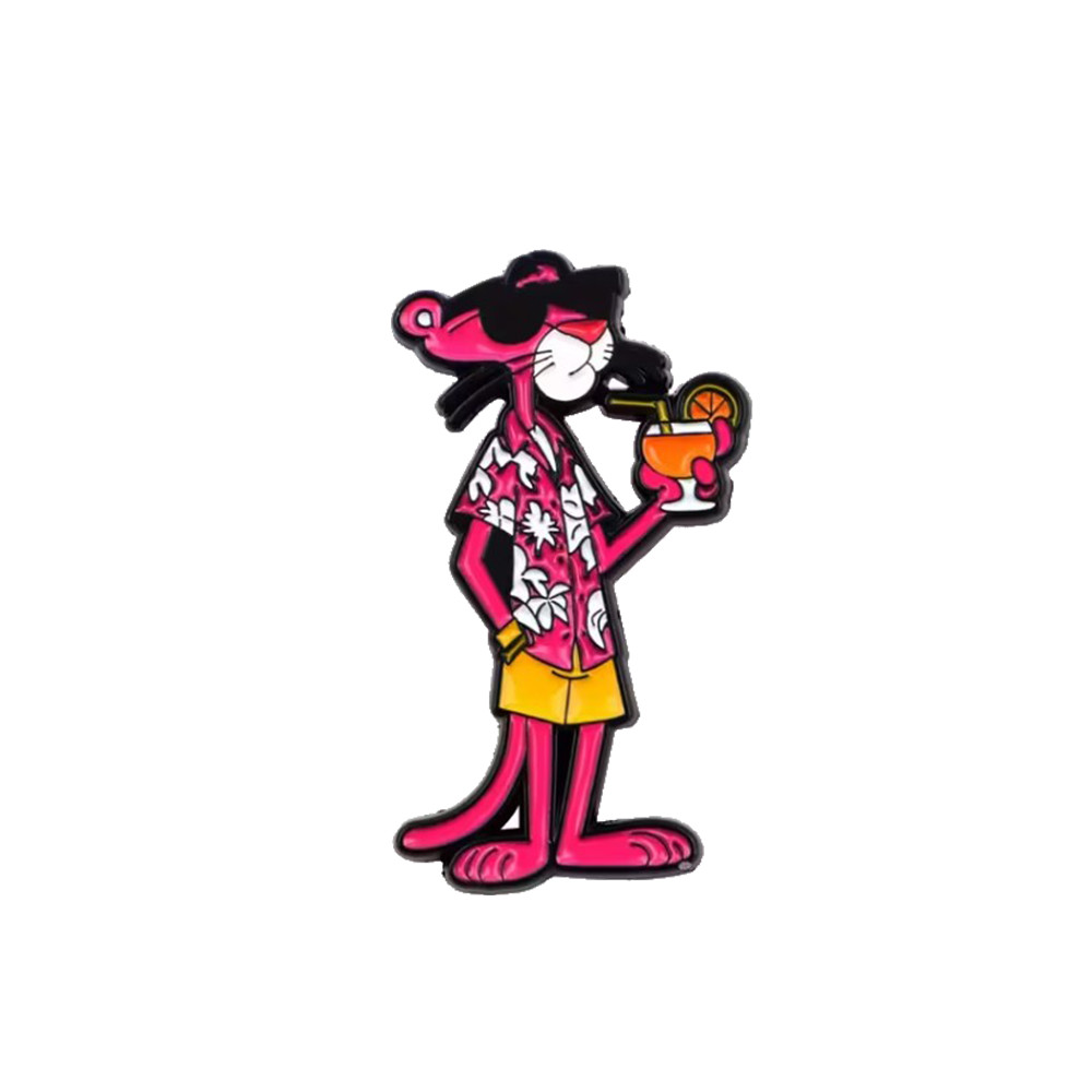 Pink panther pin badge lapel pink panther comic cult