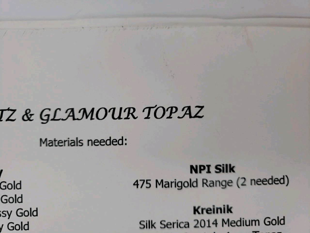 DebBee's Designs DD-140C Glitz & Glamour Topaz Canvaswork Chart