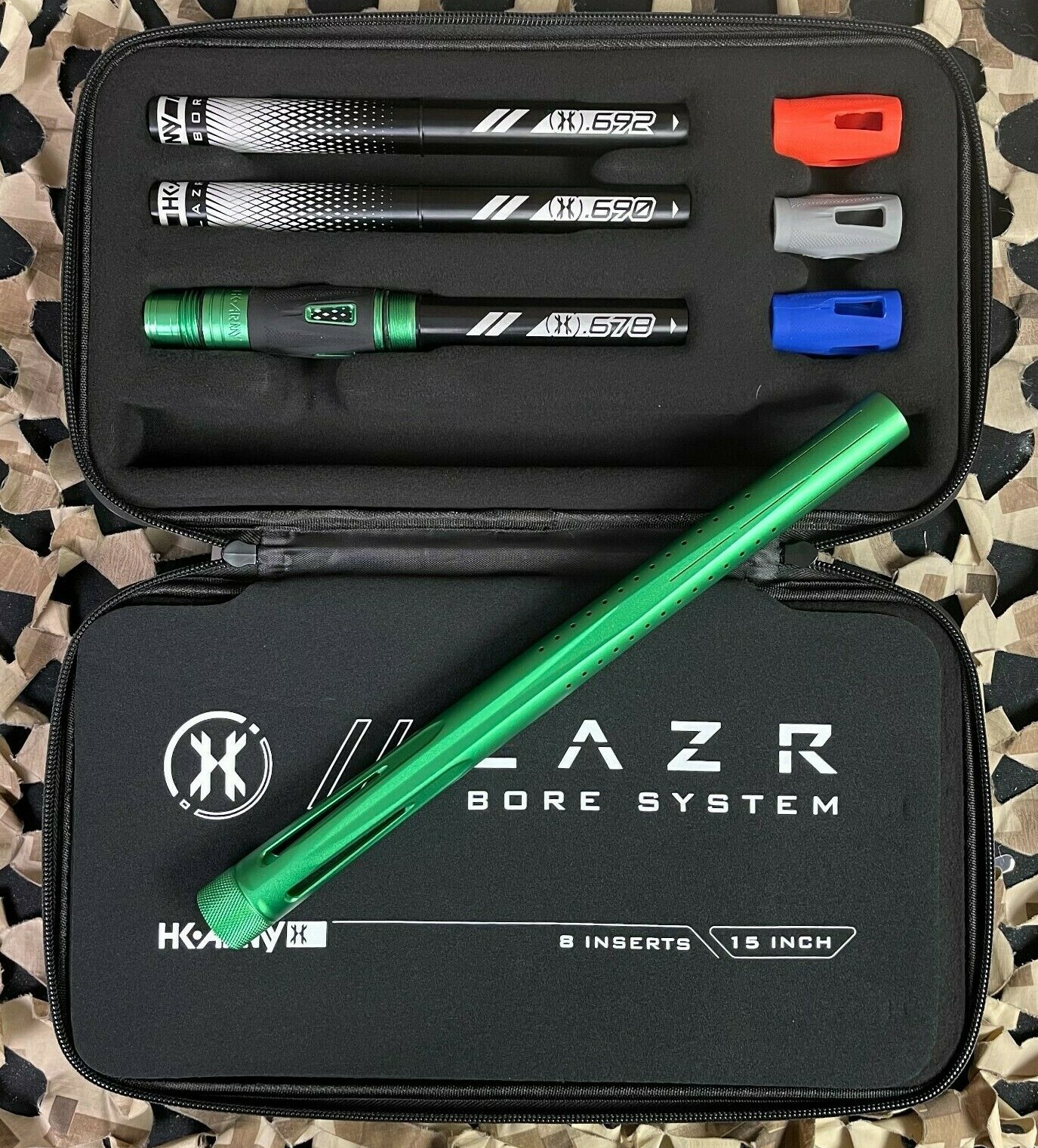 NEW HK Army Luxe Threaded LAZR Barrel Kit w/ Black Inserts - Dust Neon Green