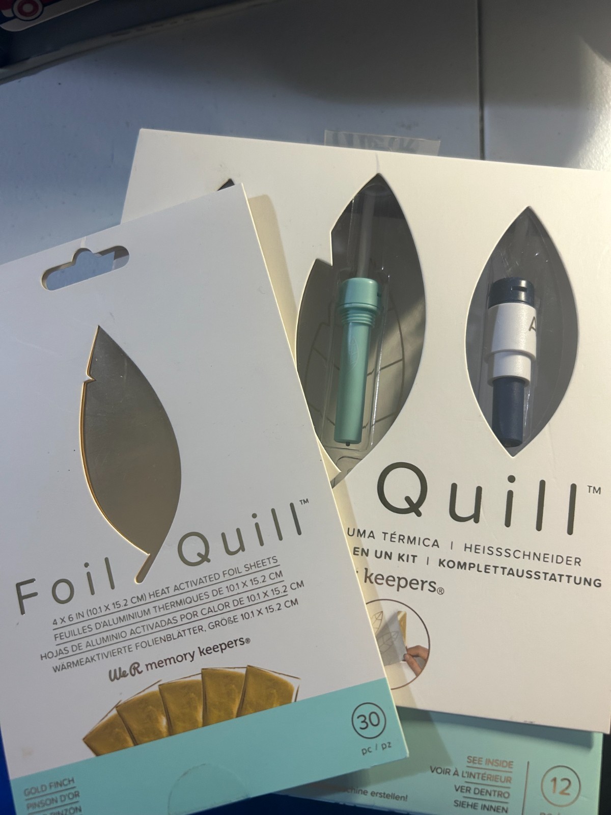 We R memory keepers foil quill USB heat pen Set- 3 Tips+Foil Rolls+ adapters