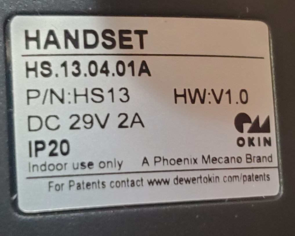 HS.13.04.01A or HS130401A 4 button 5 pin plug Recliner Hand Pendant Control
