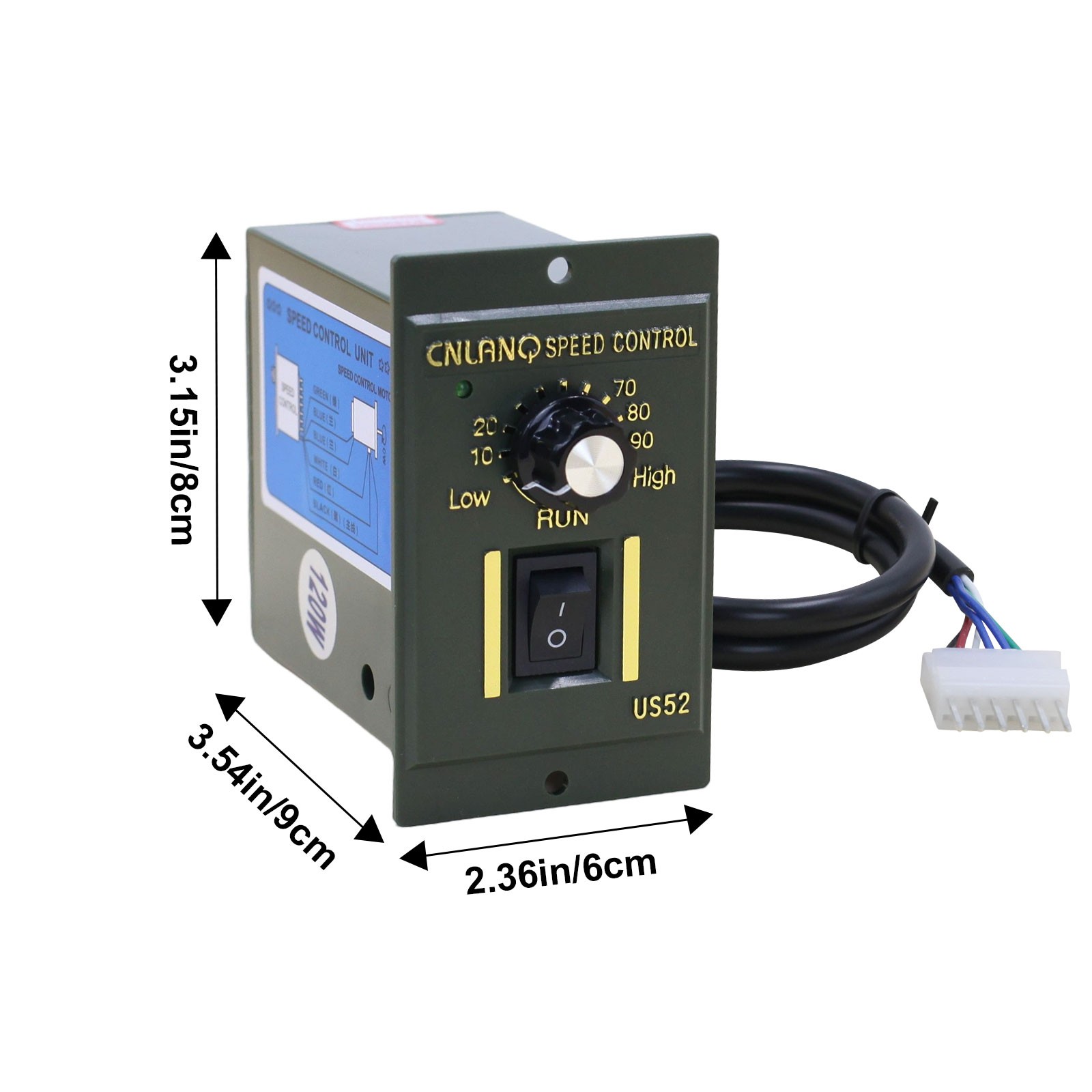 Electric Speed Controller AC 110V 120W Motor Reversible Switch Regulator Control