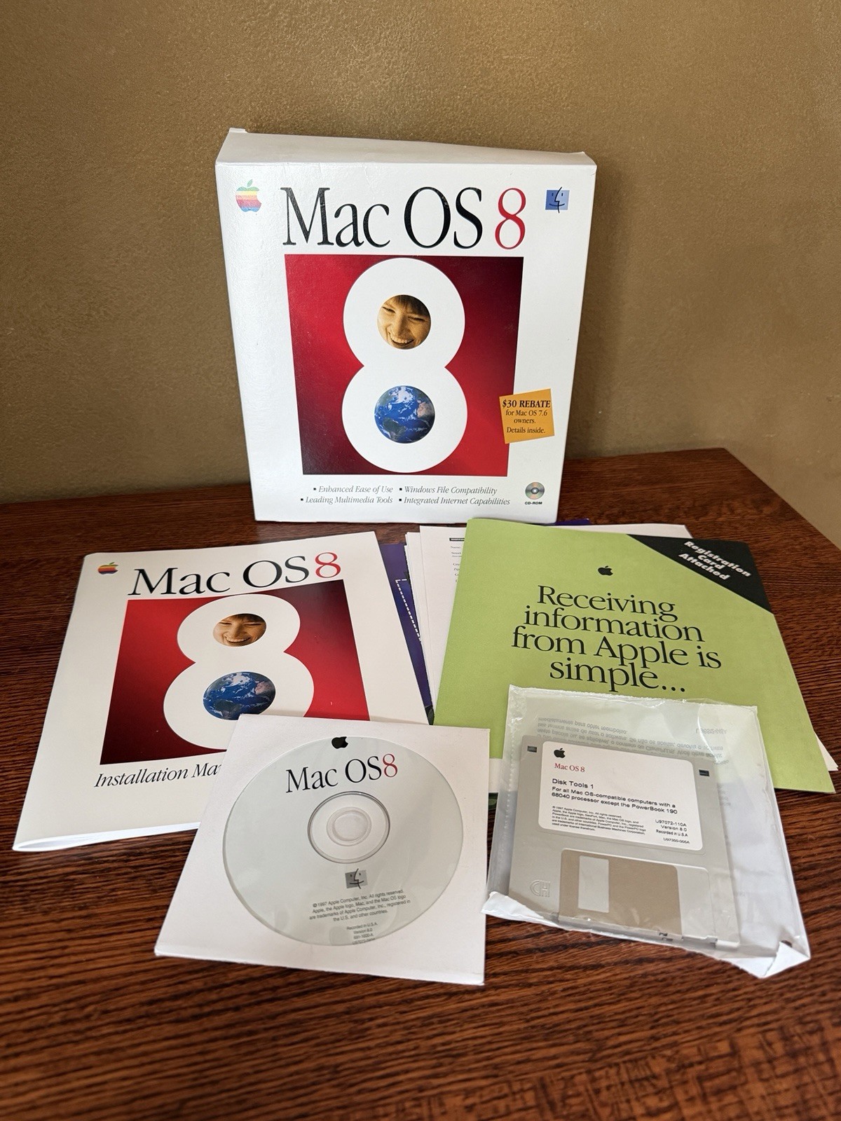 Mac OS 8  New Open Box Old Stock Missing Drive Setup CD Disk