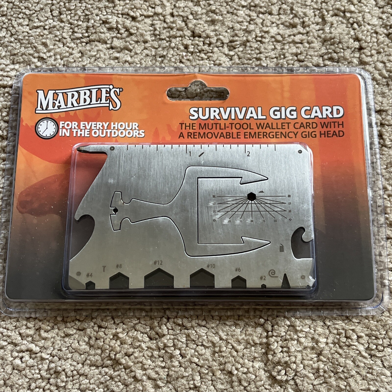 NEW Marble’s Stainless Steel Survival Gig Spear Head & Multi-Tool Wallet Card