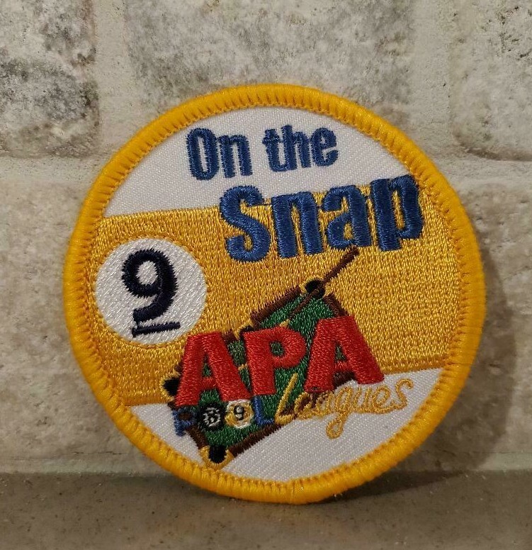 APA Pool Leagues Billiards "9 On The Snap" 9-BALL League Patch