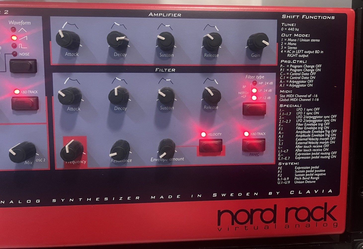 Clavia Nord Rack 1 With 12 Voice Expansion/ Manual And Memory Card Included.