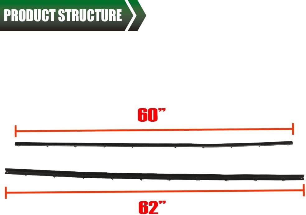 Tailgate Tail Gate Window Sweep Weatherstrip Seal Set