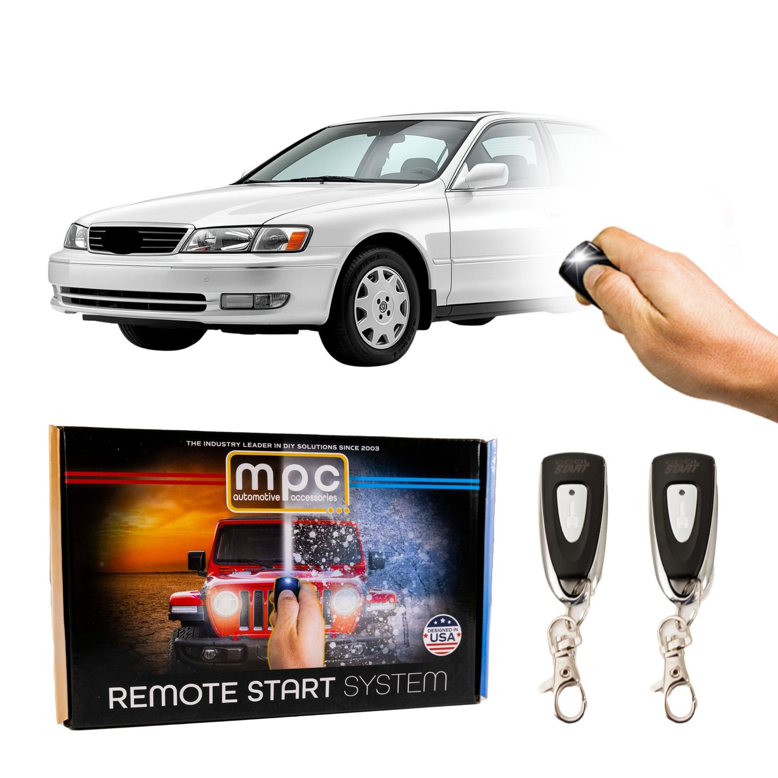 1-Button Remote Starter For 1998-1999 Toyota Avalon Dot-Key - Plugin T-Harness