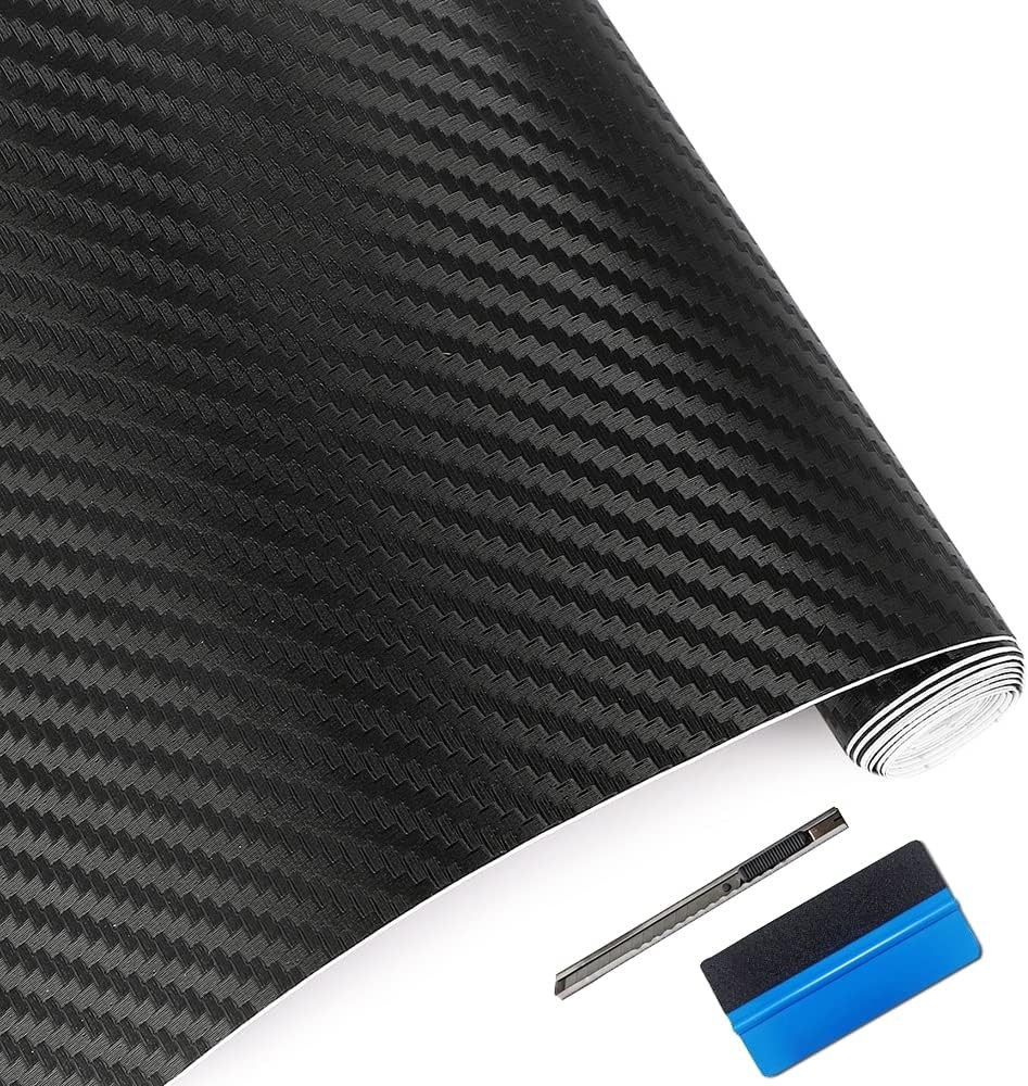 3D Carbon Fiber Vinyl Wrap, Outdoor Rated for Automotive Use, 12inch x 60 inch