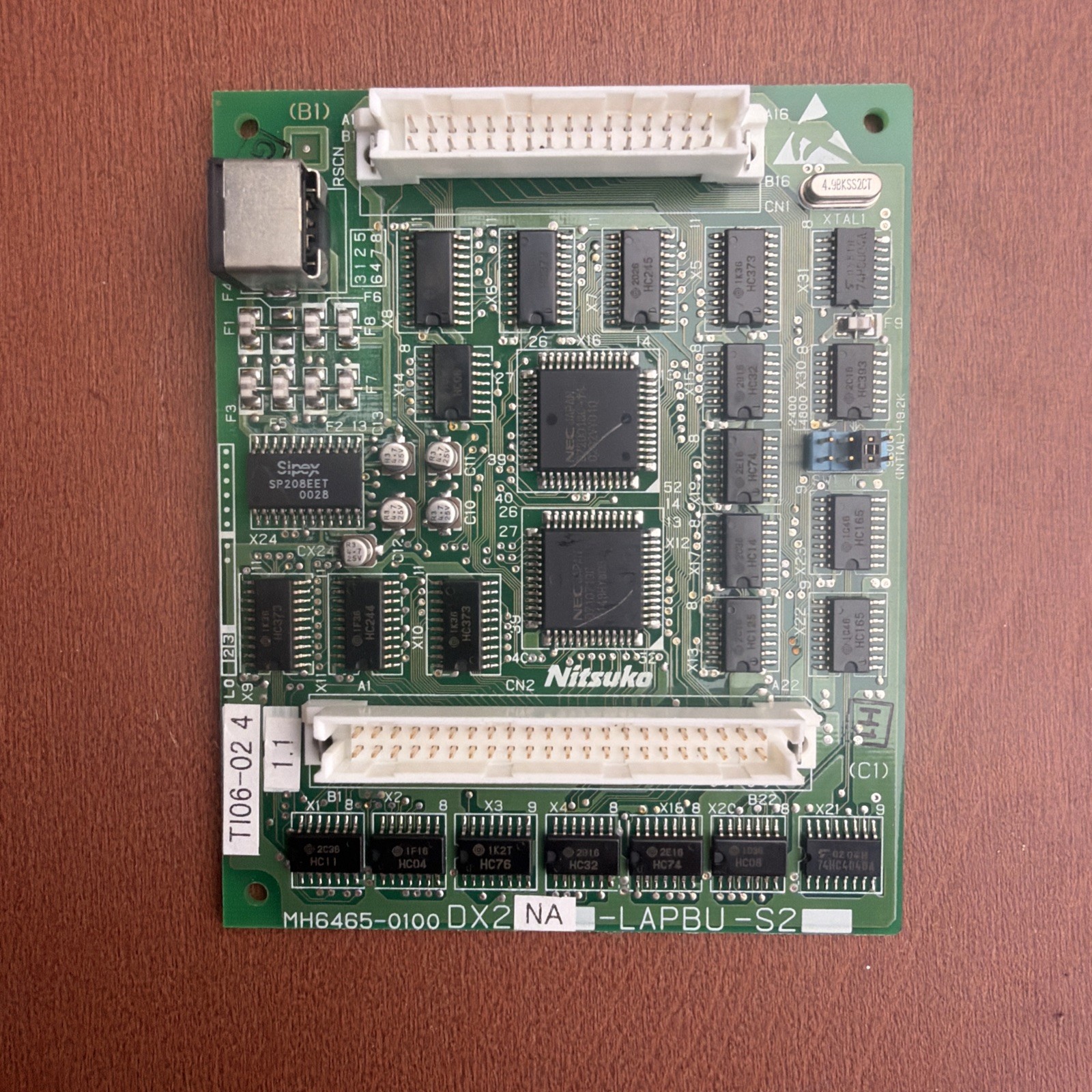 Nitsuko/NEC 124i Remote Pgm Daughter Board DX2NA-LAPBU-S2 (92008)
