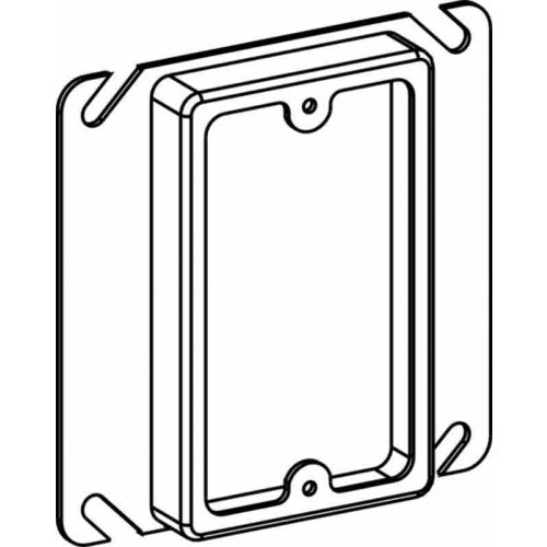 Orbit 41050 4 Inch Square Singal Gang 0.5 Inch Raised Steel Device (Qty of 10)