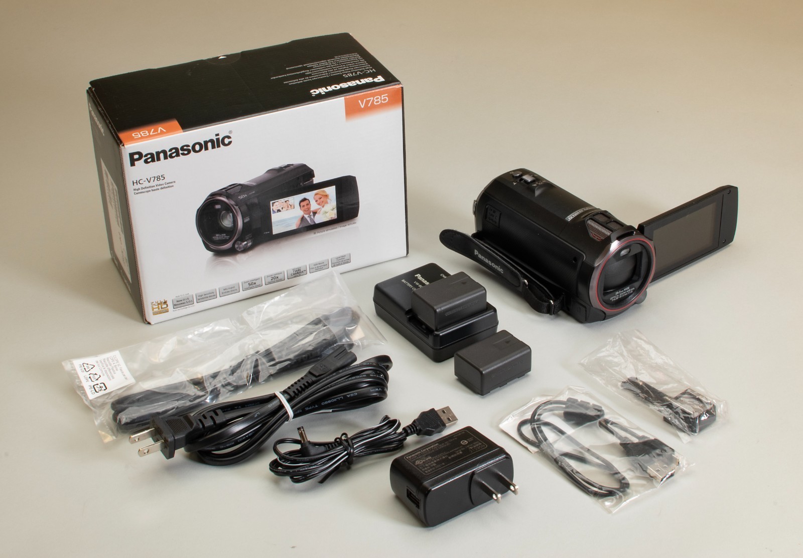 Panasonic HC-V785 High Definition Camcorder Video Camera. With Accessories.