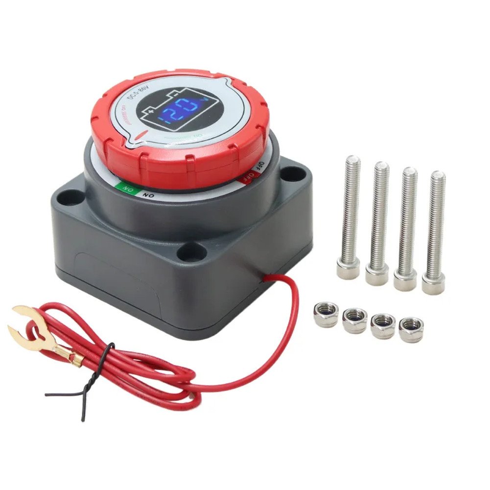 Multi Vehicle Compatible Battery Disconnect Switch 300A with Voltage Display