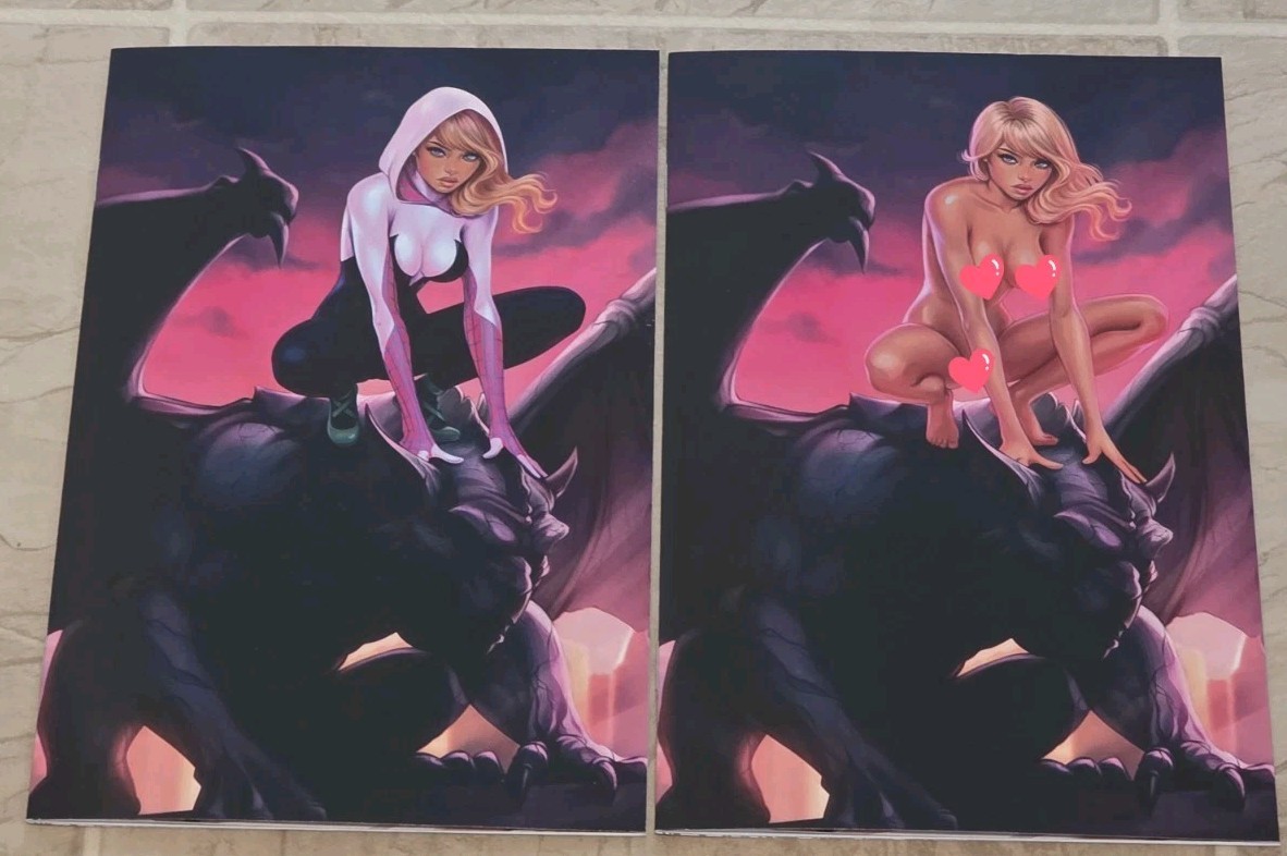Soto Studios Spider Gwen Cosplay Karych Nice Naughty Set Virgin Variant Comic