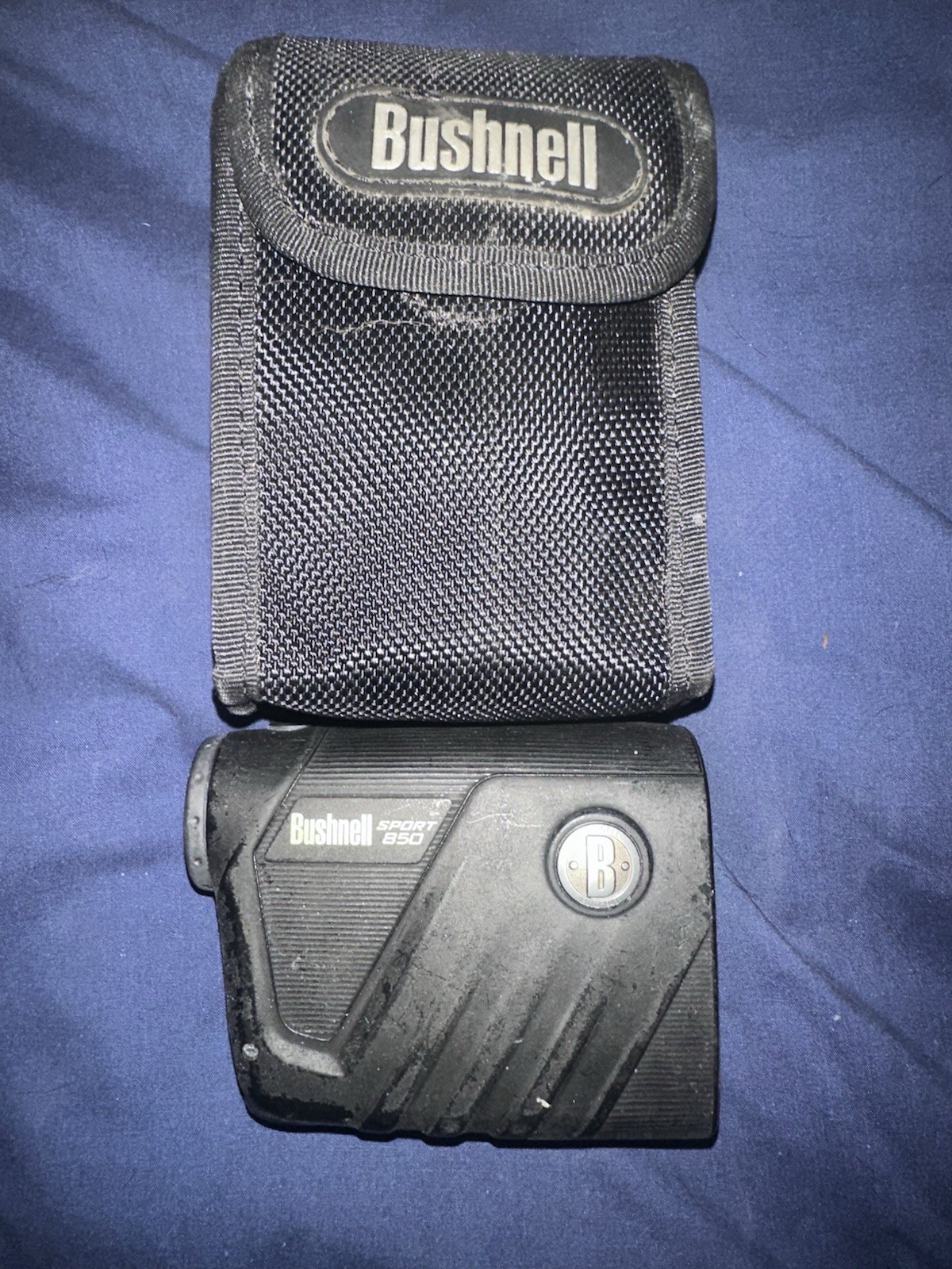 Bushnell sport 850 golf laser rangefinder with case black Non Magnetic Used