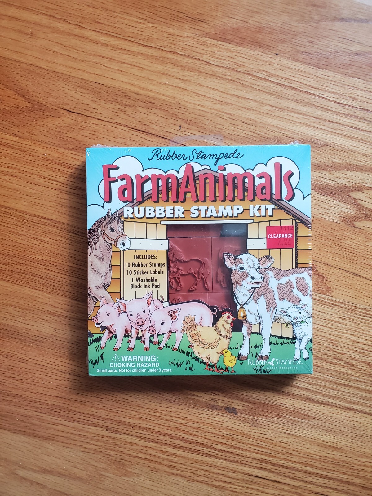 Rubber Stampede Farm Animals Rubber Stamp Kit 10 Count brand new in