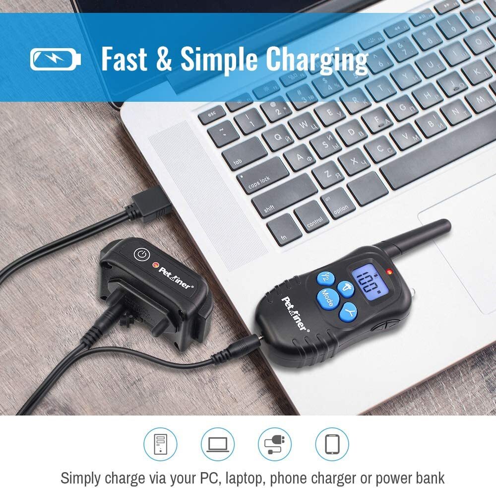 330Yard Remote Dog Shock Training Collar Rechargeable Waterproof LCD Pet Trainer