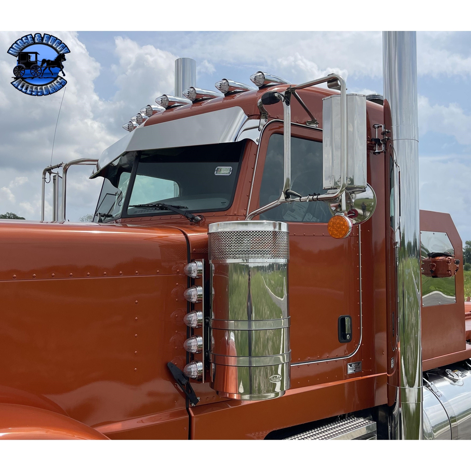 Peterbilt 10"x7" Rollin Low Reverse Bow Tie Drop Visor #1020