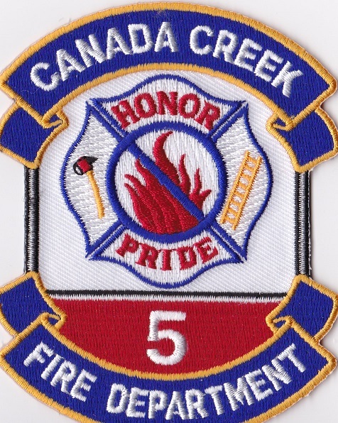 Canada Creek Fire Dept. No. 5 Firefighter Patch