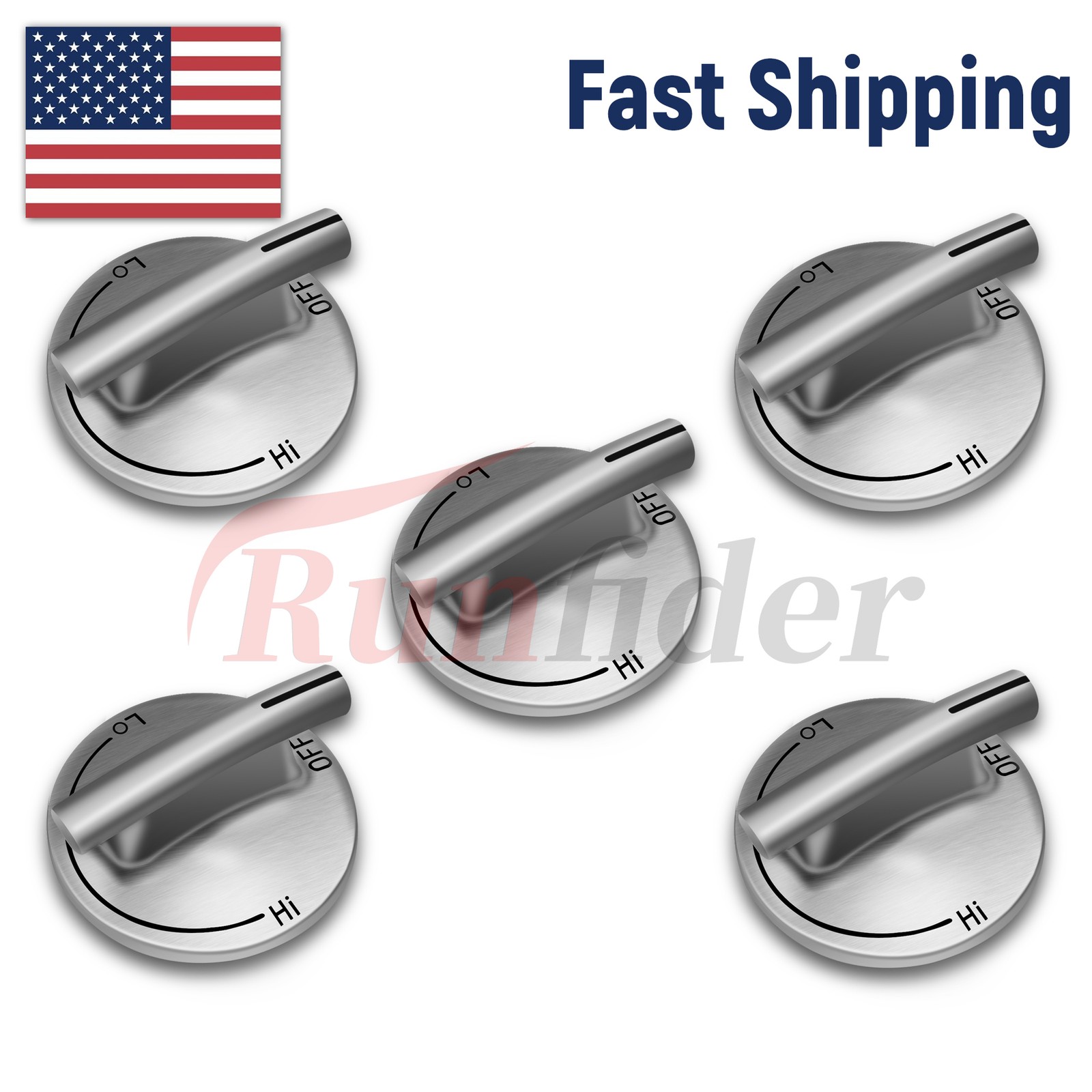 5‑Pack Surface Burner Knobs for Jenn‑Air/Maytag/KitchenAid – Repl. 74007733