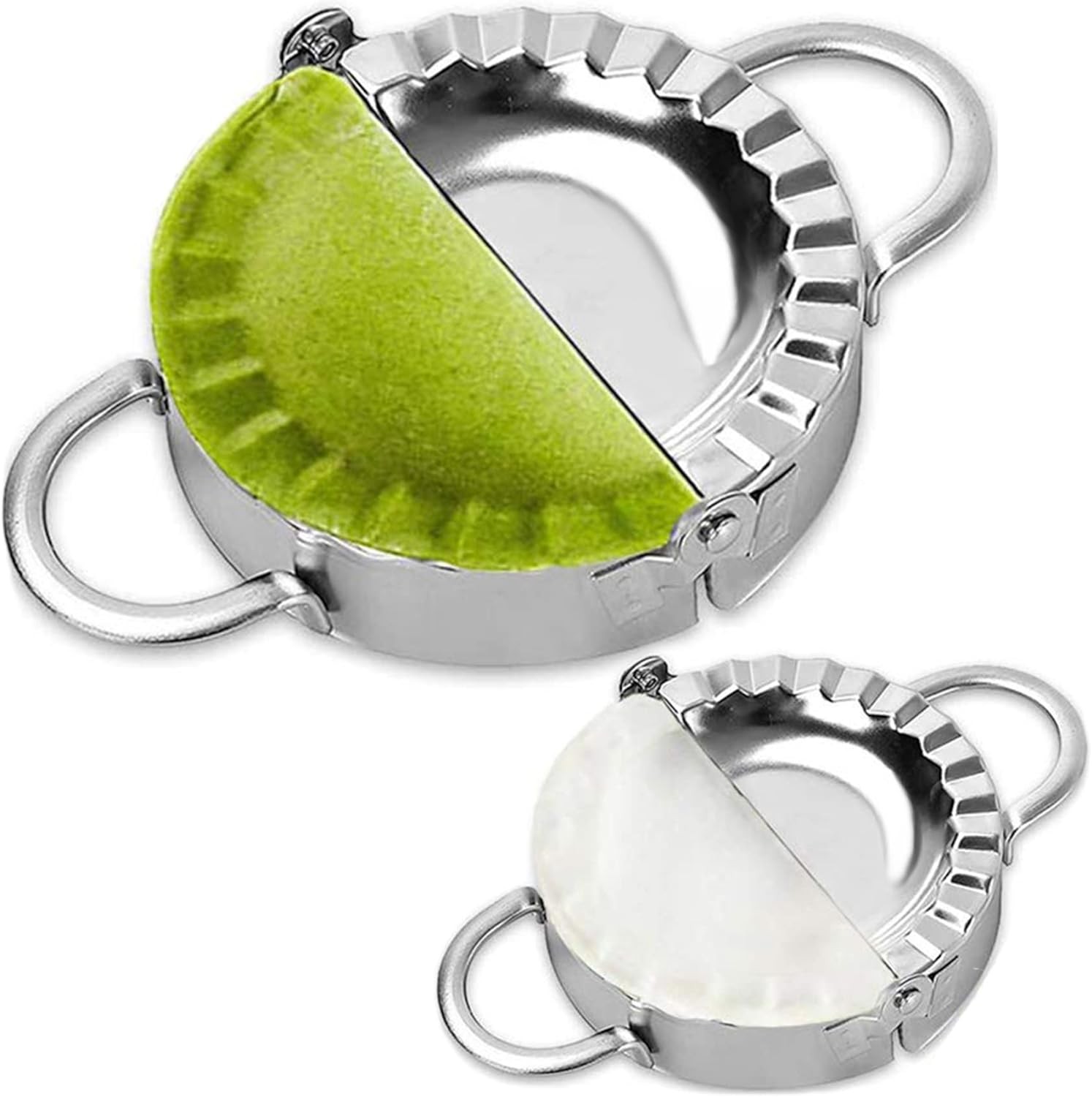 Stainless Steel Dumpling Ravioli Maker Press,AUAM 2 Pack 3.75 inch, Silver