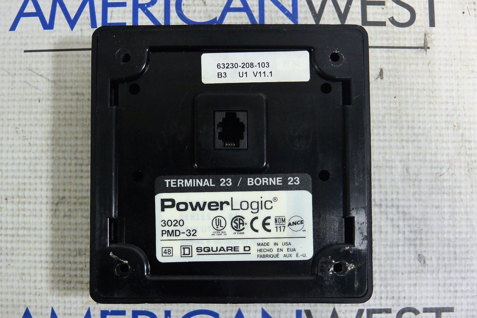 SQUARE D POWER LOGIC 3020 PMD-32 POWER METER DISPLAY