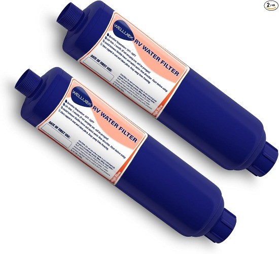 RV Camper Inline Water Filter Reduce Chlorine and Odor, 2 Packs Camp Size: 2PC