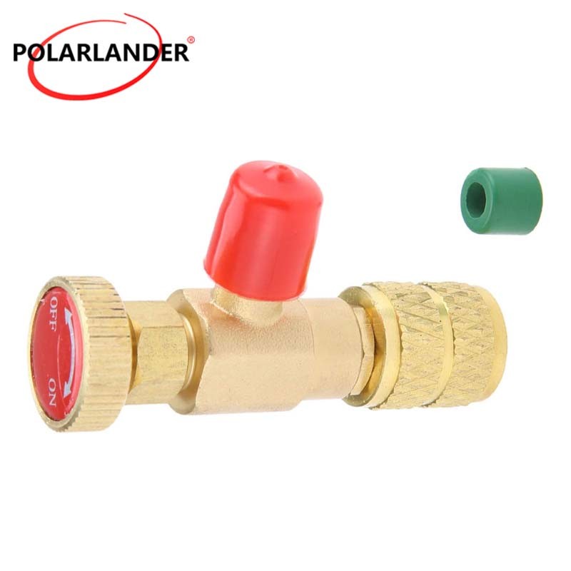 R410A Refrigerant Charging Valve for 1/4" Male to 5/16" Flow Control Ball Valve
