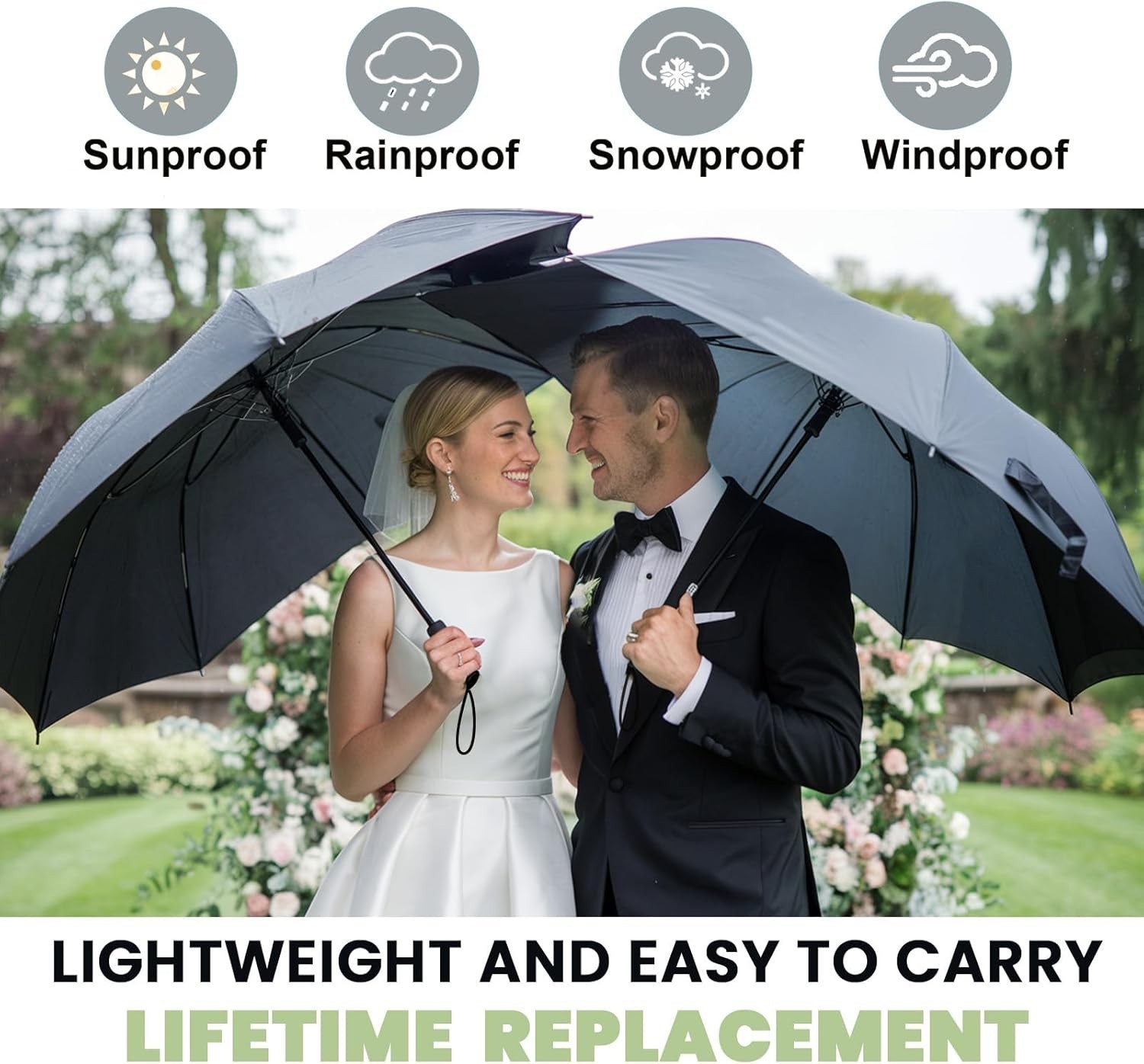 "Windproof Travel Compact Umbrella-Automatic Umbrellas for Rain-Compact Folding