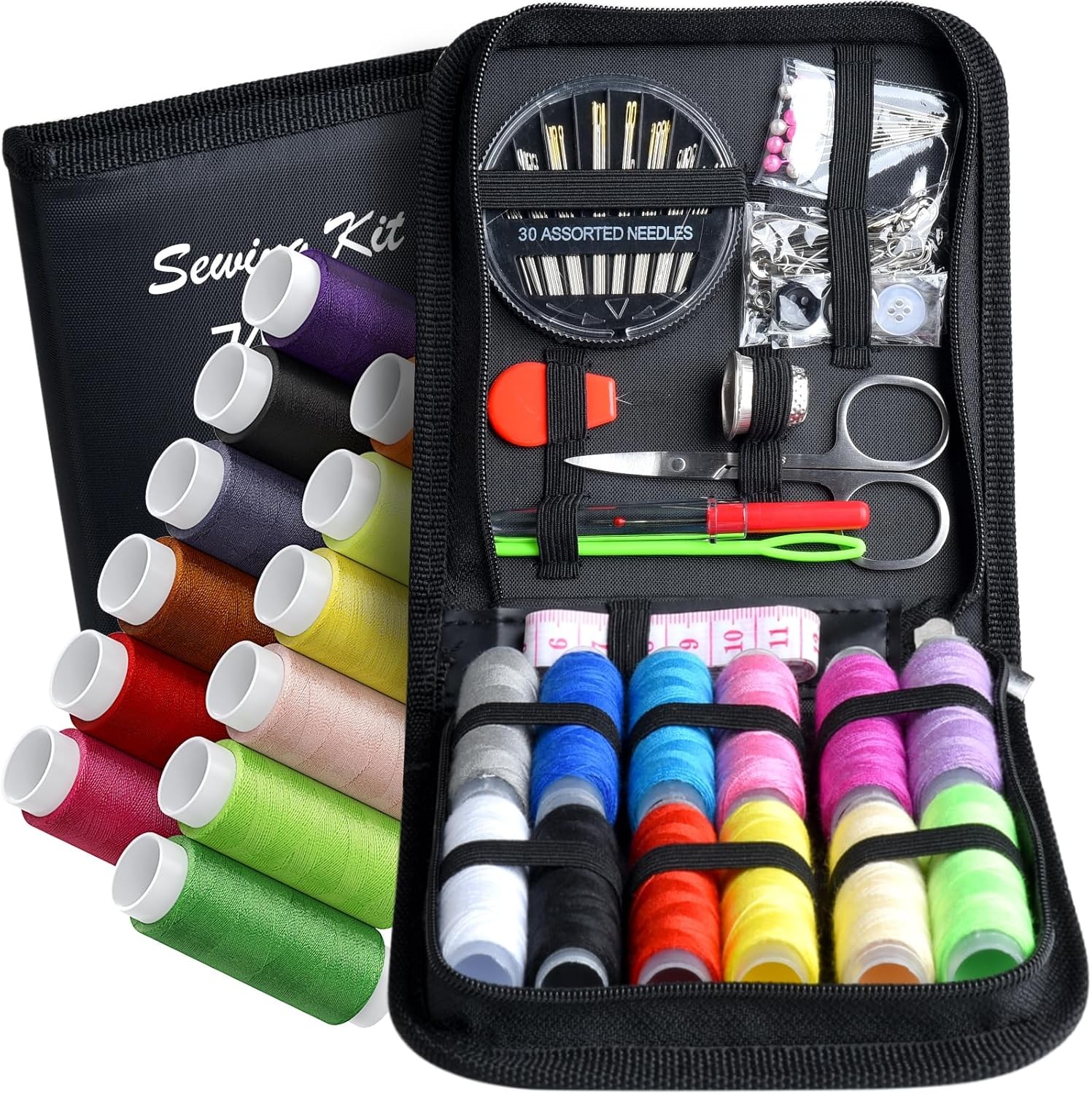 Sewing Kit, Zipper Portable Mini Kits for Adults, Kids, Traveler, S