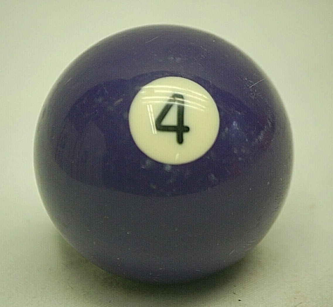 Pool Table Billiard Ball #4 Solid Violet Vintage Replacement Piece