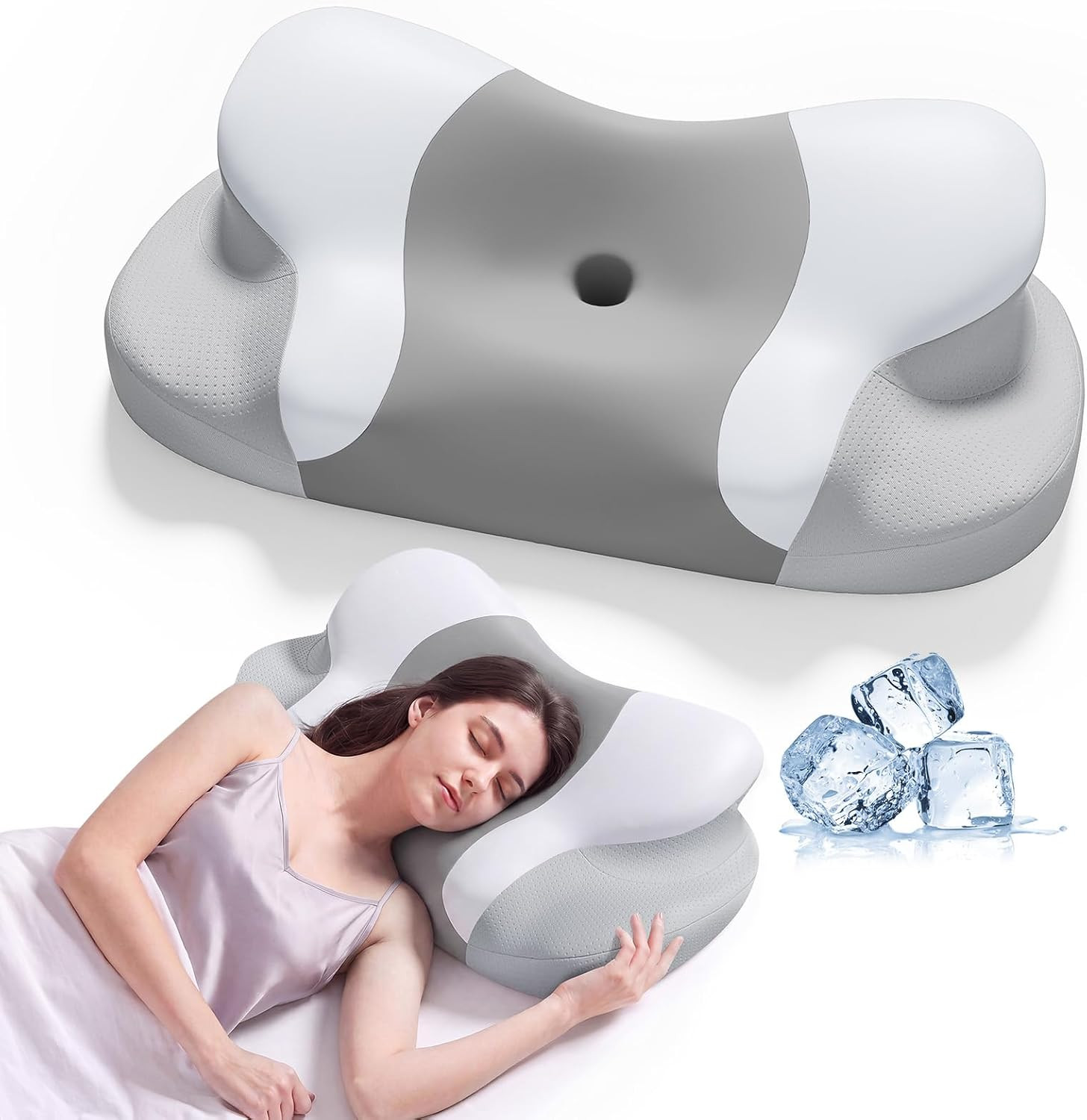 Cervical Pillow for Neck and Shoulder Pain Relief Ergonomic Contour Pillow | Mem