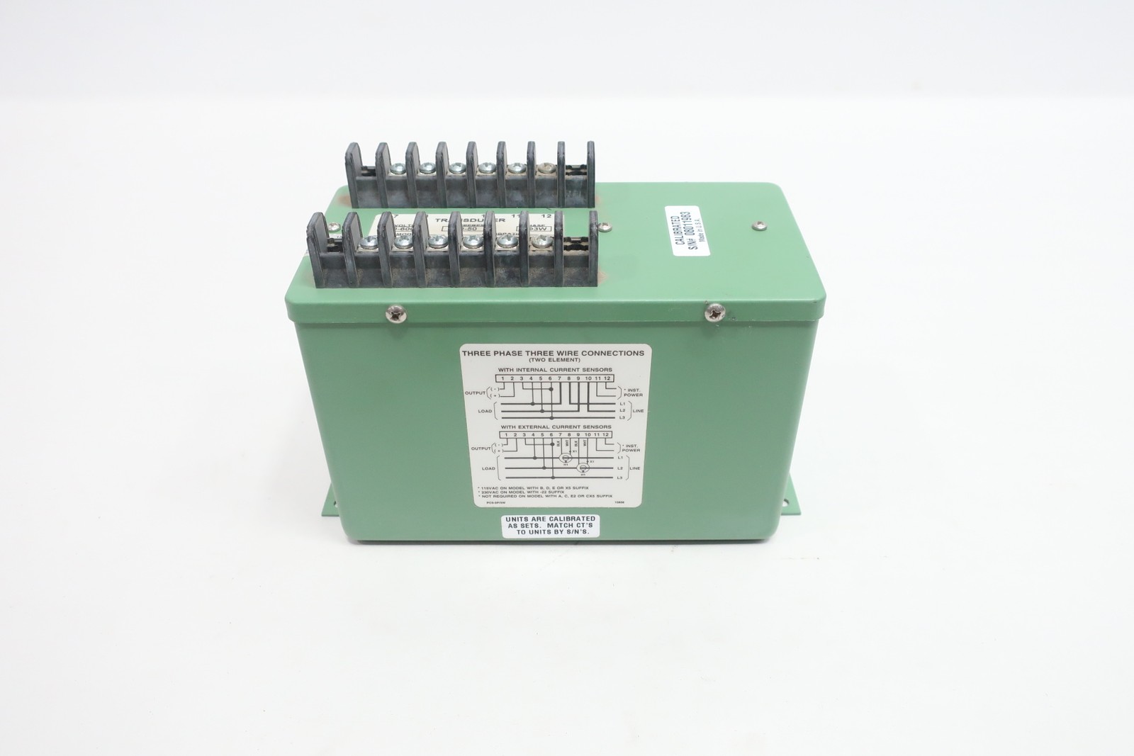 Ohio Semitronics PC5-063EY32 Ac Watt Transducer 3w 3ohm 0-600v-ac