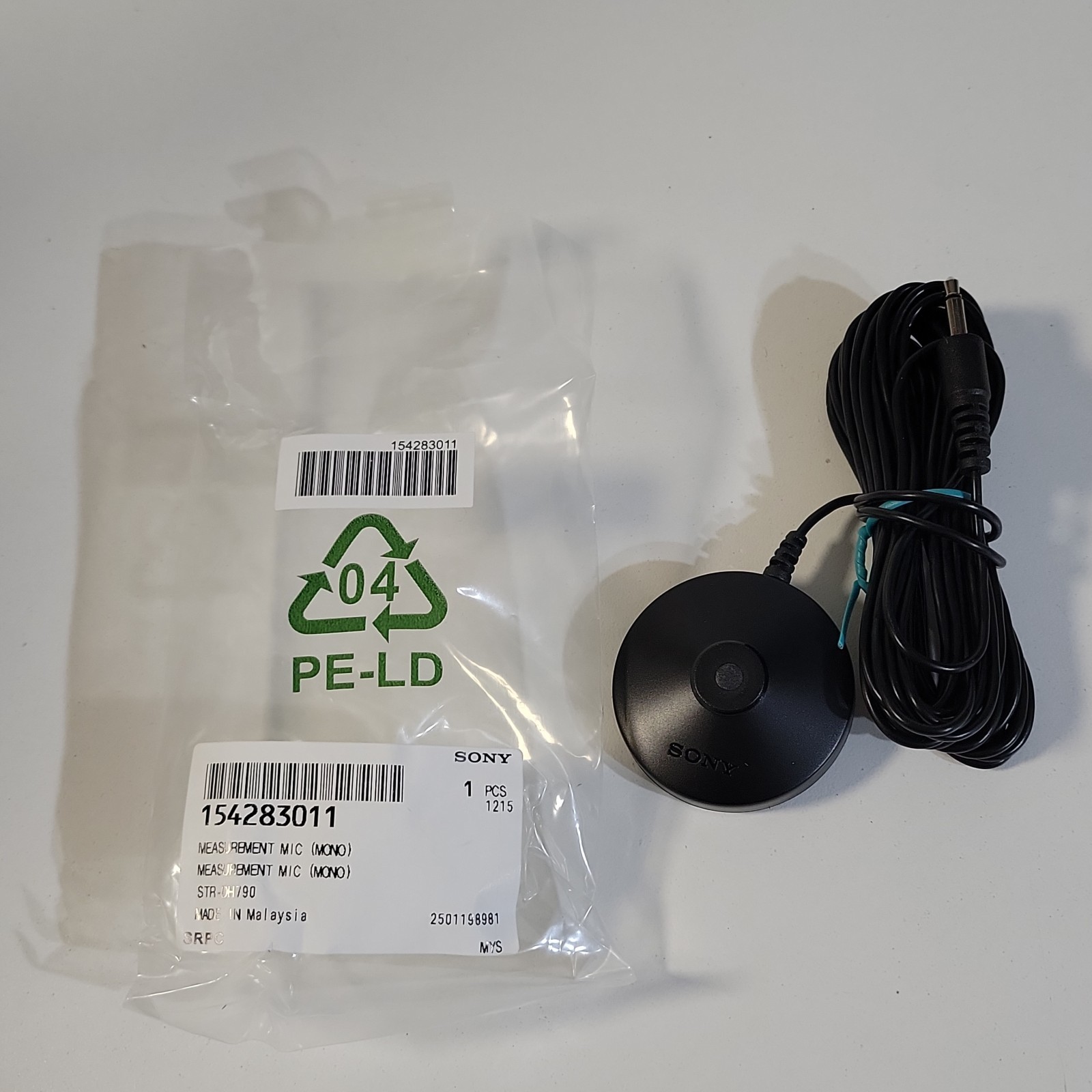 Genuine New Sony ECM-AC2 Calibration Microphone Home Theater Receiver AV Mic OEM