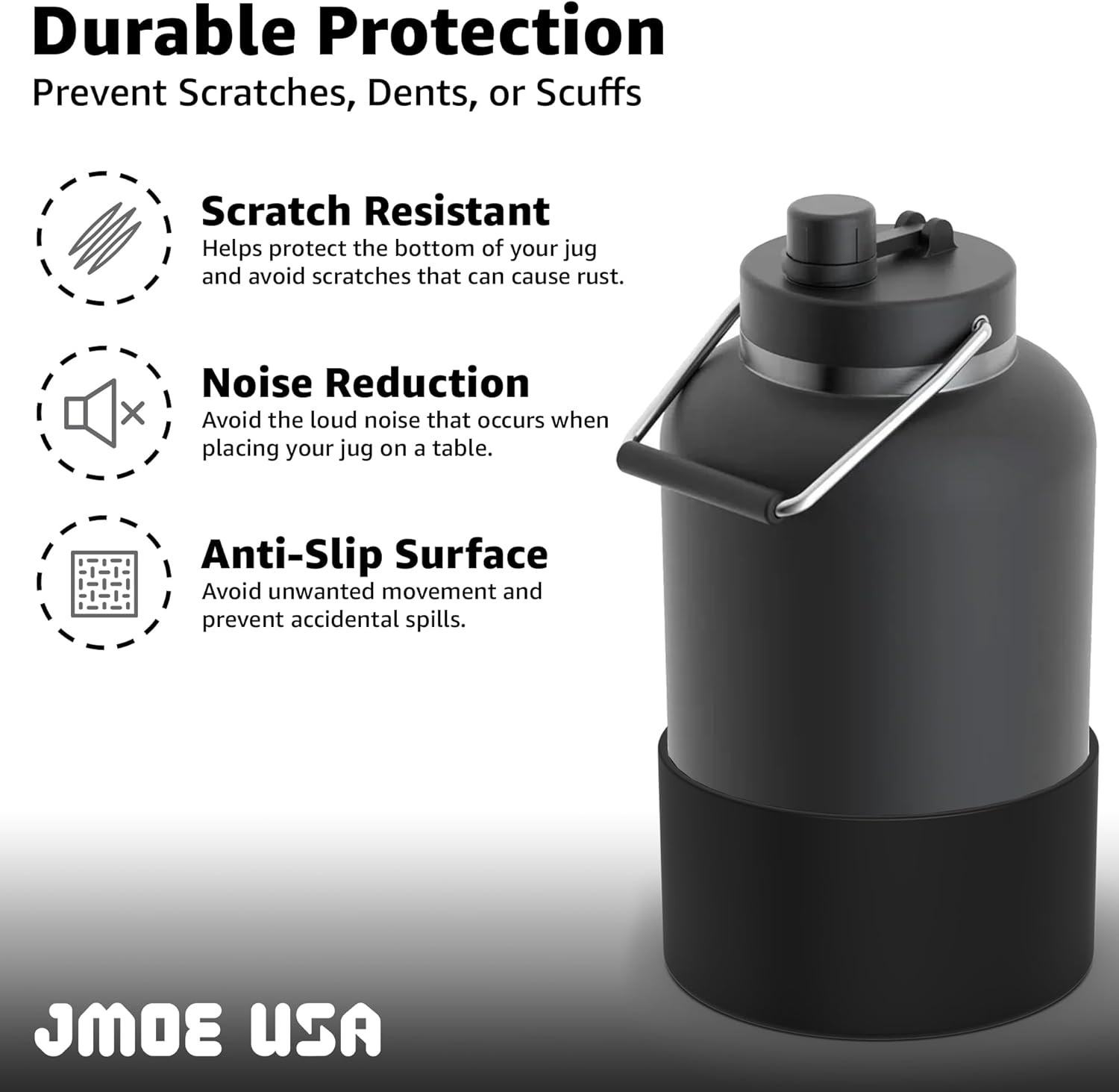 Boot for RTIC Jug | Silicone Sleeve One-Gallon, Black, One-Gallon
