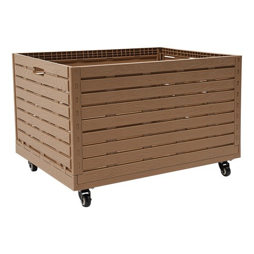 Large Stackable Collapsible Storage Bins Dolly Cart with Wheels for markets