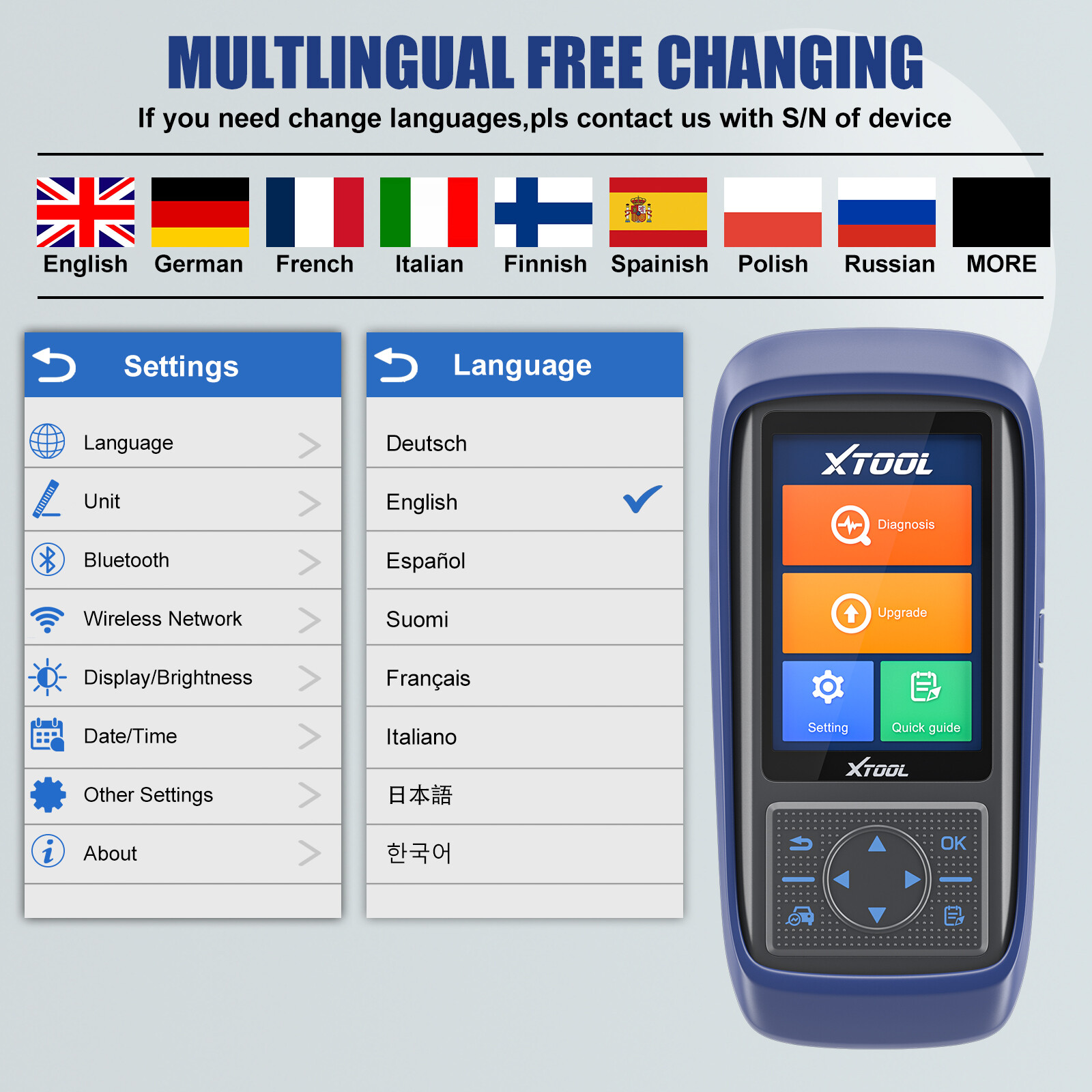 XTOOL A30 PRO Car Full Diagnostic Scanner Bi-directional IMMO Reset Coding Tool