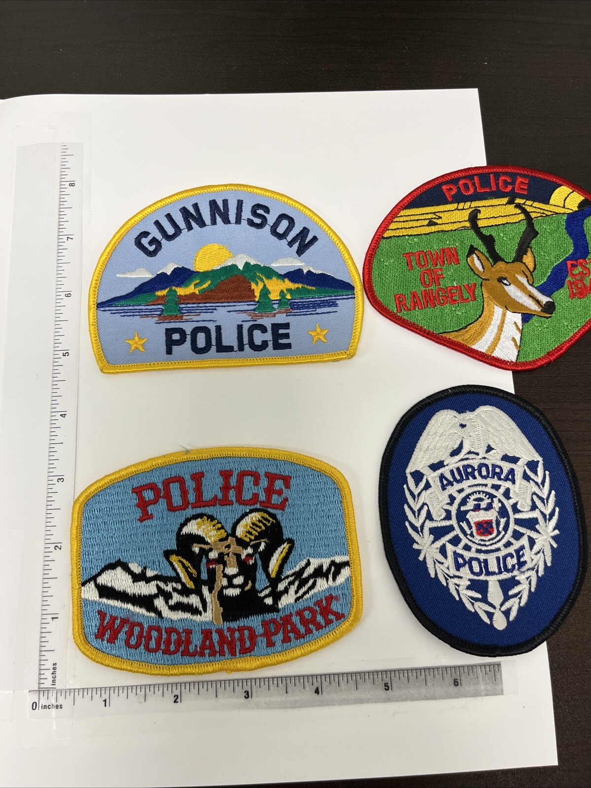 Police  Colorado Cities 4 Shoulder Patches Lot26