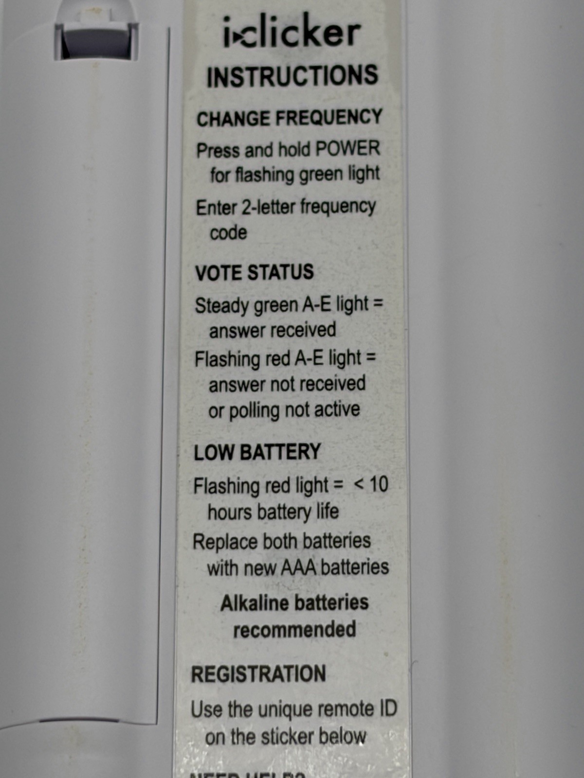 iClicker Student Remote Classroom Response Clicker RLR15 Tested Working
