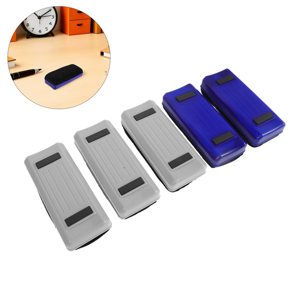 5Pcs Small Magnetic Whiteboard Erasers with Double Magnet for Classroom Use