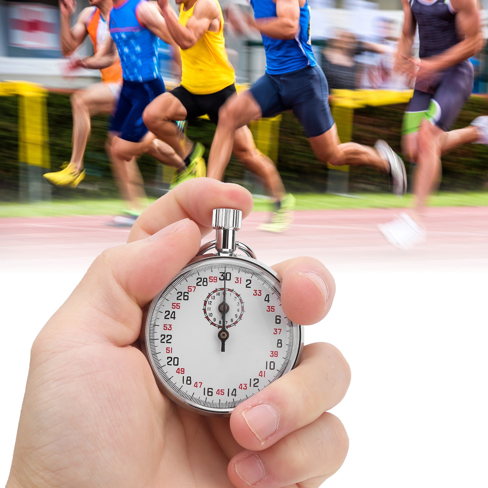 Mechanical Stopwatch Round Sports Chronograph Running Timer Physics Teaching Kit