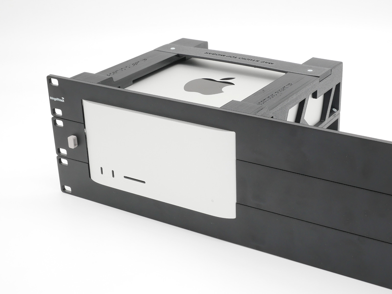 Rack mount for apple mac studio with remote on/off button - 2.nd device options