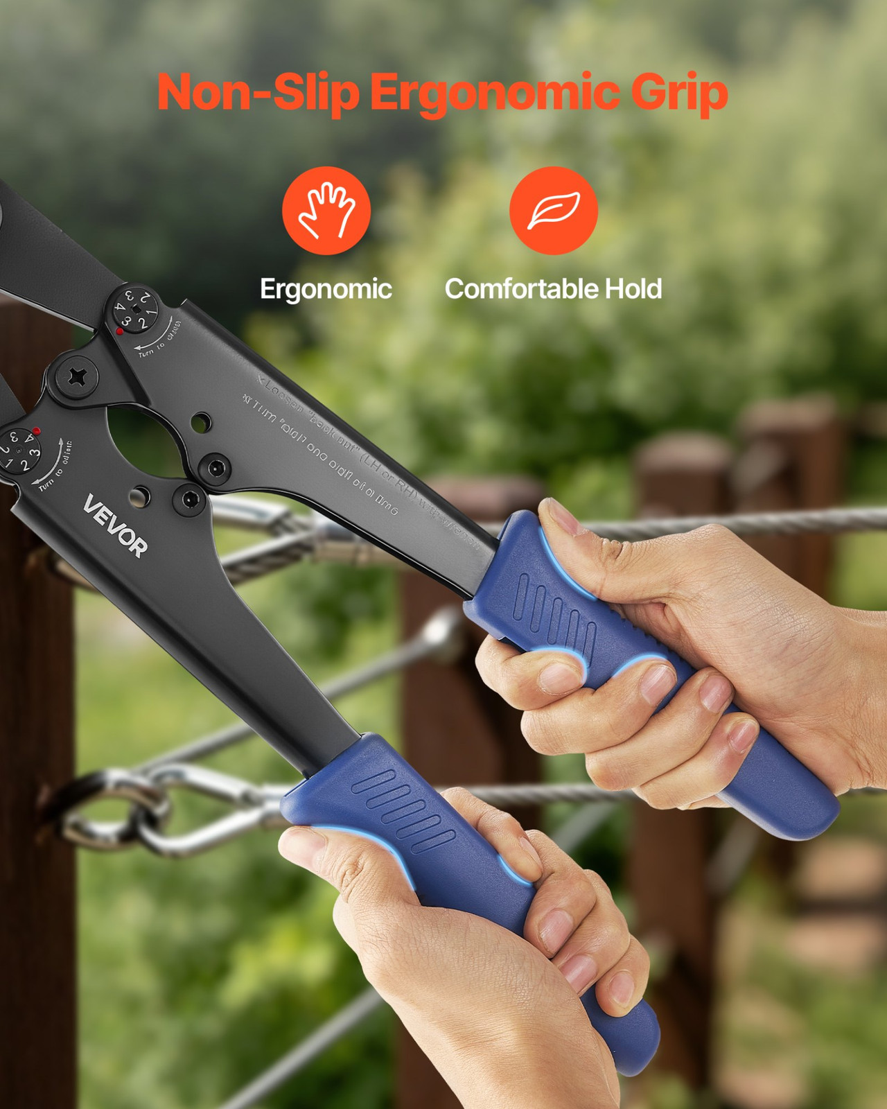 Wire Rope Crimping Tool 3/64-1/8" Crimper Pliers Adjustable Force