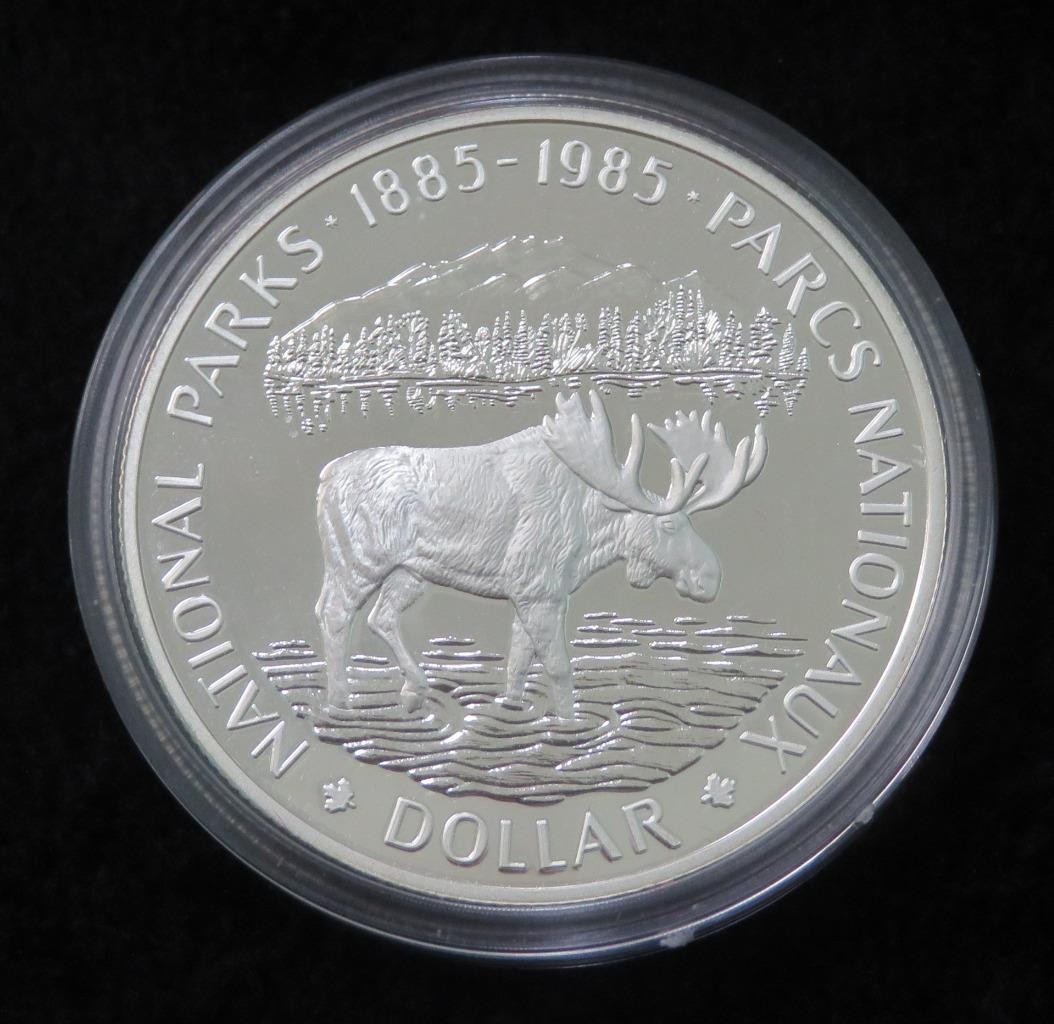 1985 Canada Silver Dollar *National Parks Centennial* in Mint Box